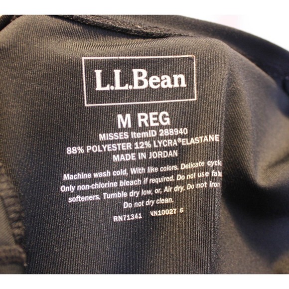 LL Bean Sleeveless Dress Activewear Tank Stretch Zip Pocket Black Size M - Picture 4 of 4